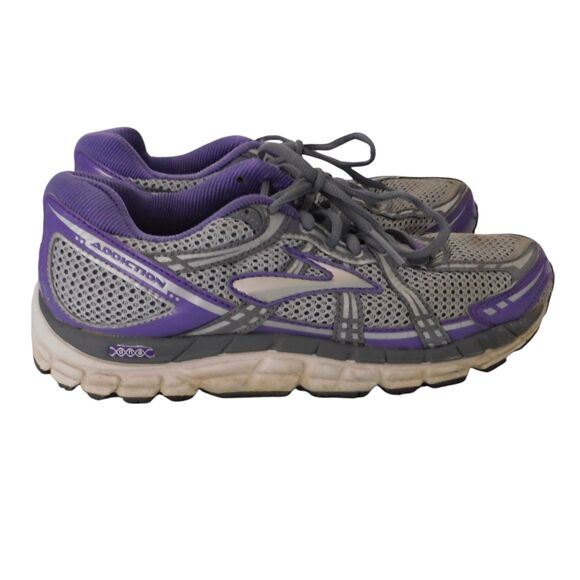 Brooks Addiction 11 Womens Running Shoes Purple Silver MOGO dna Size 9 B - Picture 1 of 8